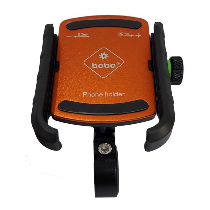 BOBO BM4 Jaw-Grip Waterproof Bike/Motorcycle/Scooter Mobile Phone Holder Mount, Ideal for Maps and GPS Navigation (Orange)