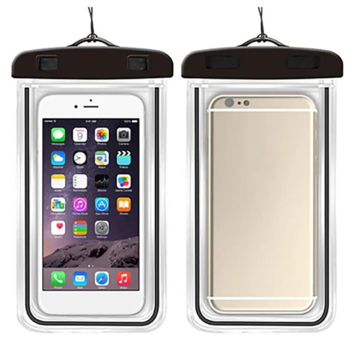 Florican Waterproof Mobile Pouch Cover for All Mobiles, Cellphone Dry Bag Compatible for iPhone, Samsung, Mi, Redmi, Oppo, VIVO, All Other Smartphones up to 6.5 inches (Black)