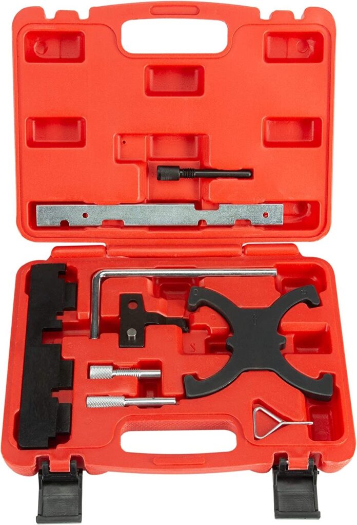 Keaa Engine Camshaft Timing Belt Tensioner Locking Alignment Tool Kit Compatible with Ford Fiesta Focus Fusion Escape More Volvo