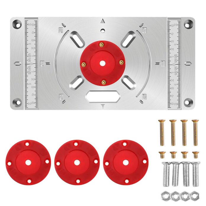 Serplex® Router Table Insert Plate Carpenter Tools Aluminum Router Plate for Woodworking Table Top Insert Mounting Plate Wood Tools Trimming Milling Machine with Accessories