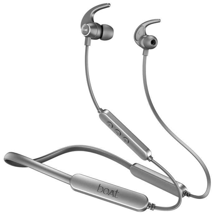 boAt Rockerz 255 Pro+ w/Upto 60 Hours Playback, ASAP Charge(10 Mins=20 Hours), Hearables App Support, Google Fast Pair, Dual Pairing & Bluetooth v5.2, IPX7, in Ear Neckband(Cosmic Grey)