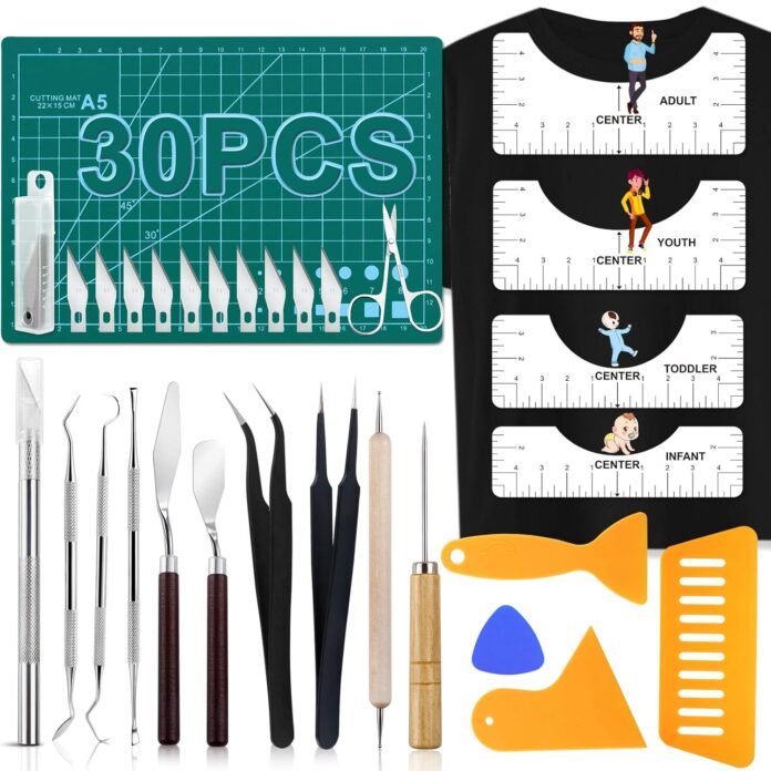 30 PCS Precision Craft Weeding Tools for Weeding Vinyl, DIY Art Work Cutting, Hobby, Scrapbook,Sewing