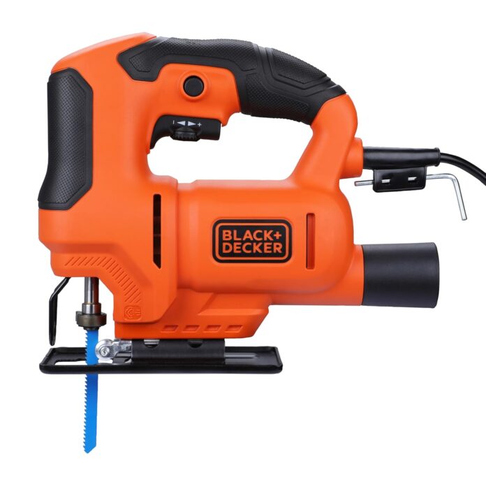 BLACK+DECKER BES603-IN 400W 240 V, 3000 RPM corded variable speed jigsaw to Cut High Density Materials, For Home, DIY & Professional Use, 1.6kg+ 1 Year Warranty, ORANGE & BLACK