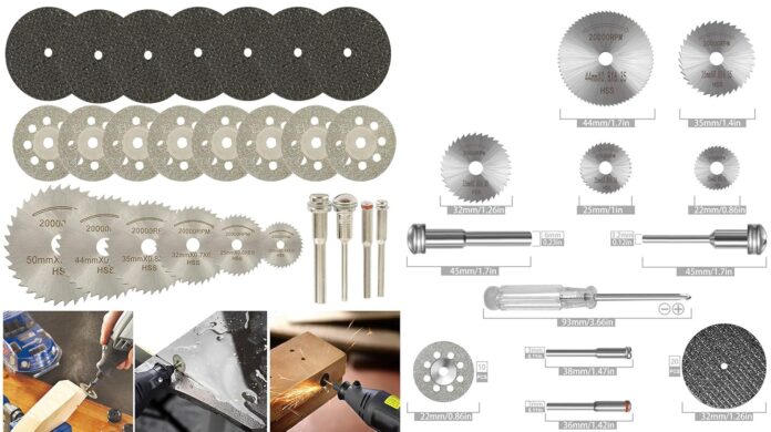 DIY Crafts Pack of 50 Pcs Kit, Multi,Combo Kit, Rotary Tool Set Grinding Wheel Circular Woodworking Diamond Cutting Disc Mini Accessories (Pack of 50 Pcs Kit, Multi,Combo Kit)