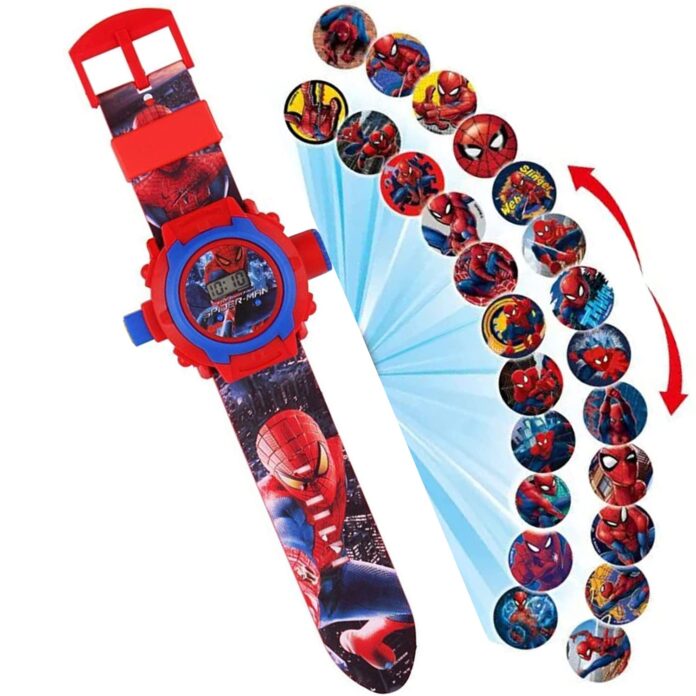 Matrix Kids Edition Spiderman/Barbie/Ben 10 / Marvel Avengers Digital Watch with 24 Image Projection (Boys & Girls)