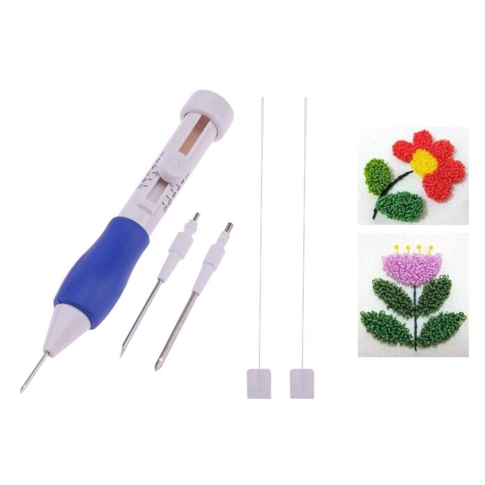 Punch Needle Set for Embroidery, 3 Sizes Punch Needle Kit with Needle Threader&Embroidery Pen,Embroidery Sewing Craft Tools for DIY Craft