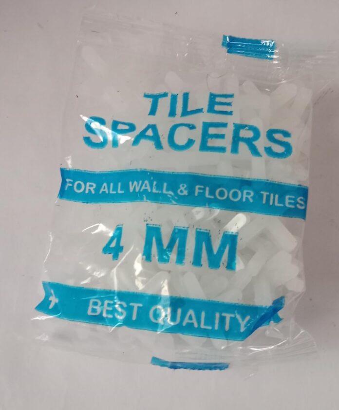 Tile Spacer 4mm Tile Leveler Tool - Floor Tile Spacers - Wall Tile Spacer Pack Of 100