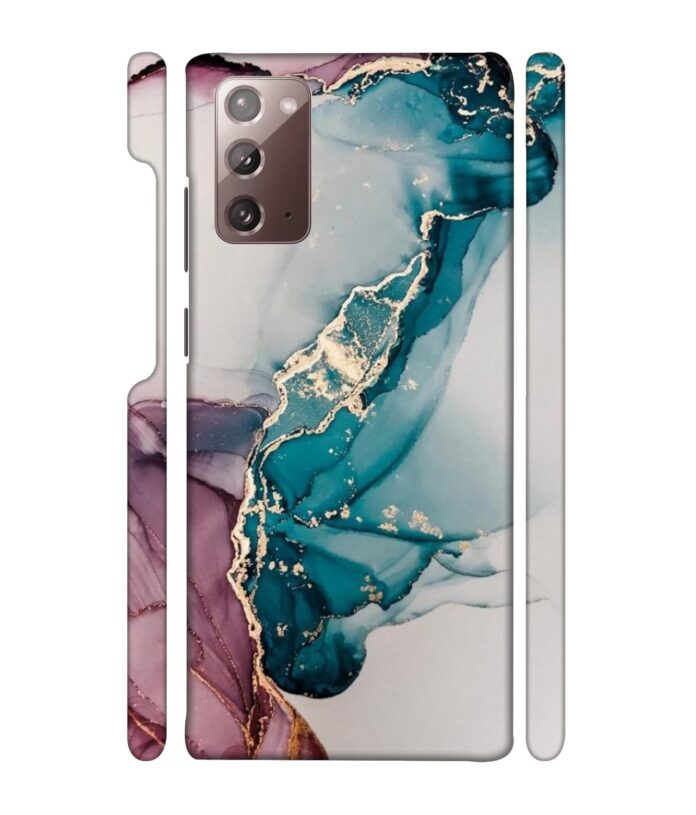 TrishArt Premium ''Violet Blue Marble'' Printed Hard Mobile Back Cover & Case for Samsung Galaxy Note 20, Designer | Protective & Premium Cover & Case