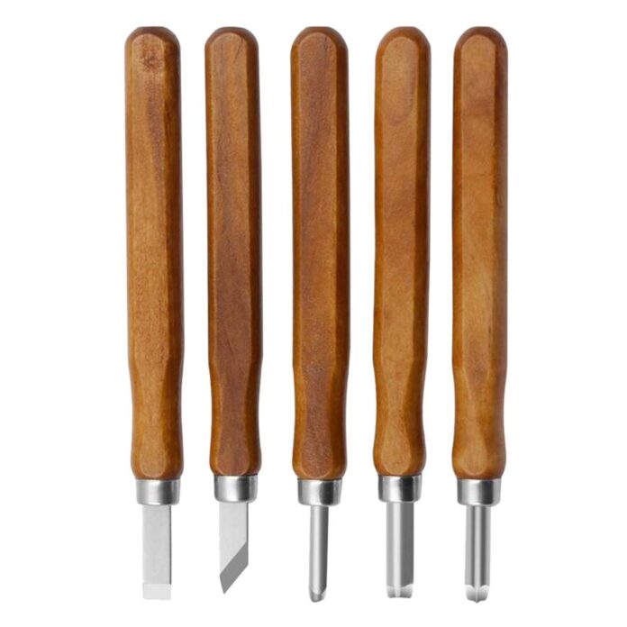 ATORSE® 5Pcs Wood Carving Tools Set Sculpting Knife Kit Hand Chisels Woodworking Diy