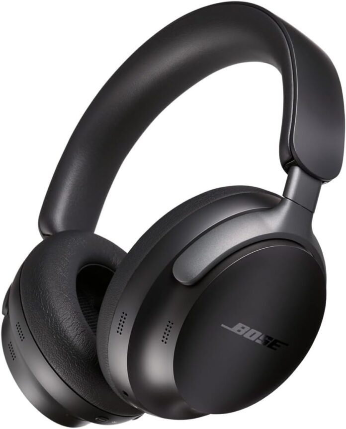 Bose QuietComfort Ultra Wireless Noise Cancelling Over Ear Headphones with Spatial Audio, Over-The-Ear Headphones with Mic, Up to 24 Hours of Battery Life, Black