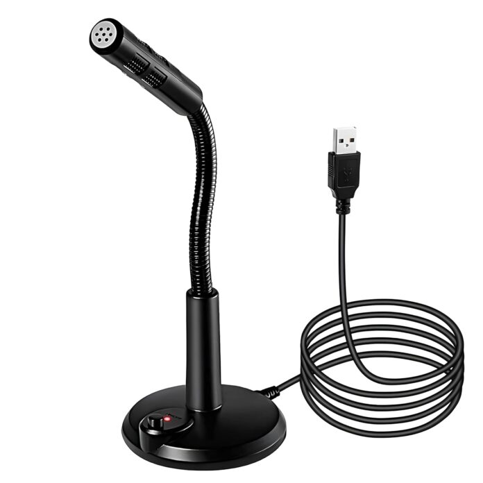 COOLCOLD Mic for PC, USB Gaming Mic, USB Microphone, Noise Cancellation Mic, Recording Mic for Laptop, Desktop Mac, Plug and Play, Black (Under 1000)