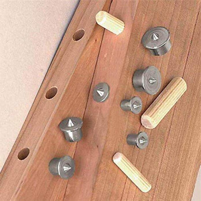 DIY Crafts Pack Of 1x Set, J, 4 Pcs Dowel Drill Centre Points Pin Wood Dowel 6-12 Tenon Cylindrical Portion: 6mm, 8mm, 10mm, 12mm Each Size 1/4, 5/16,(Pack Of 1x Set, J)