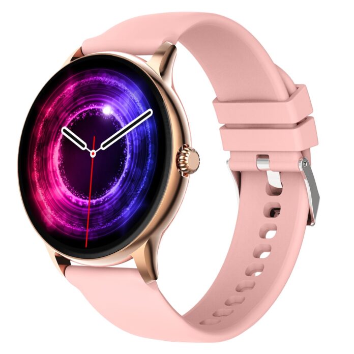 Fire-Boltt Phoenix Pro 35.3mm (1.39 inch) Bluetooth Calling Smart Watch, AI Voice Assistant, Metal Body with 120+ Sports Modes, SpO2, Heart Rate Monitoring (Gold Pink)