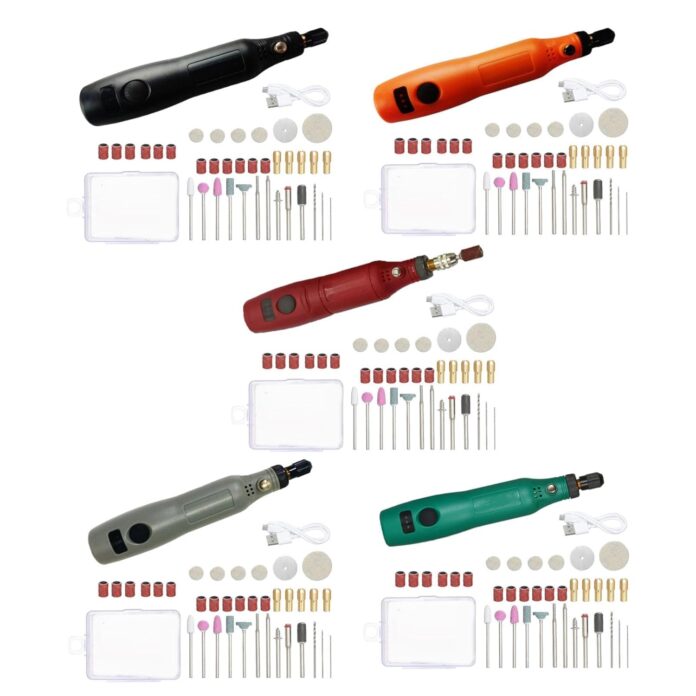 SECRET DESIRE Mini Router Pen USB Charging Rotary Tool for Woodworking Drilling DIY Crafts Red