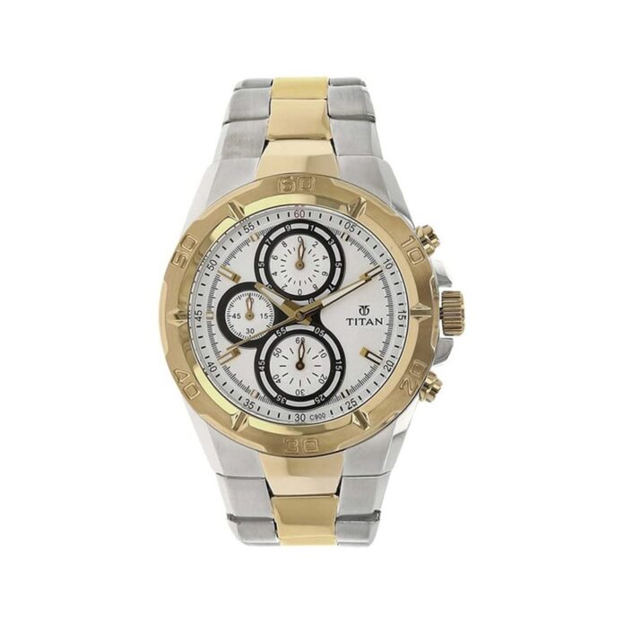 Titan Regalia Chronograph Stainless Steel Silver Dial Men's Watch-Nn9308Bm01/Np9308Bm01