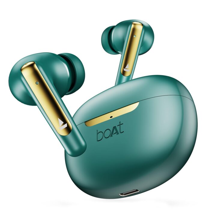 boAt Airdopes 141 ANC w/ 32 dB Active Noise Cancellation, 42 Hours Playback, 50ms Low Latency Beast Mode, 4 Mics w/ENx Tech, ASAP Charge & IPX5 Truly Wireless in Ear Ear Buds, TWS Earbuds (Green)