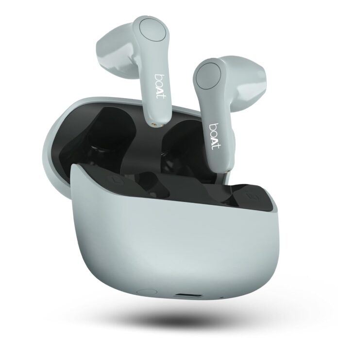 boAt Airdopes Atom 81 Pro Truly Wireless in Ear Ear Buds W/ 100Hrs of Playtime, 4 Mics with Enx, Beast Mode with 50Ms Low Latency, 13Mm Drivers, Iwp Tech, ASAP Charge(Slate Fusion),Grey