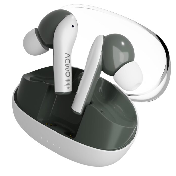 ACwO 535-V2 - in-Ear Truly Wireless Earbuds | Made in India | 60H of Playtime | 50ms Low Latency | Instant Auto Connect with BT 5.4 Technology | 10mm BasS Boom X Drivers - Luxe White