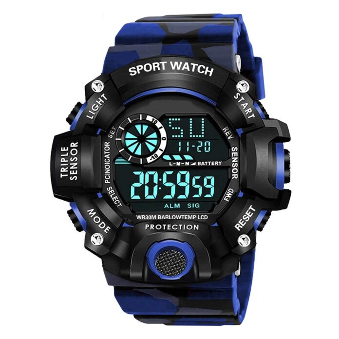 Acnos® Premium Brand - A Digital Watch Shockproof Multi-Functional Automatic 5 Color Army Strap Waterproof Digital Sports Watch for Men's Kids Watch for Boys Watch for Men Pack of 1