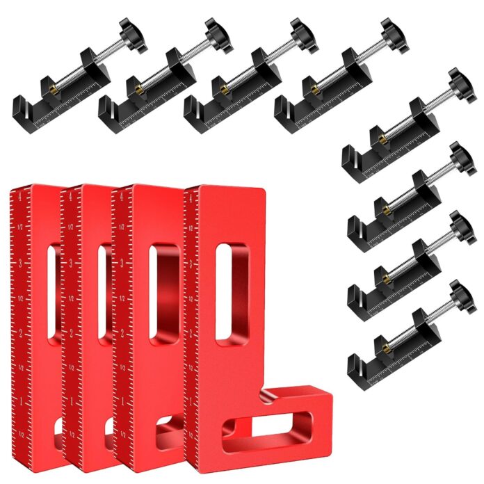 ArtyMaster Aluminum Alloy Conner Clamp, Woodworking Angle Fixing Tools, Multi-Functional Clamping for Picture Frames, Drawers, Cabinets, DIY Projects WT109