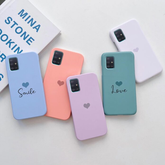 COLORflow Back Cover case Compatible with Samsung A51 | Pastel Hearts Color Customized Back Cover Compatible with Samsung Galaxy A51