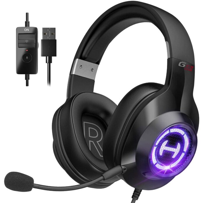 Edifier G2 II Gaming Headset, Surround Stereo Sound Wired Headphones with Microphone and Volume Control for PC Tablets Laptops Cellphones(Black)