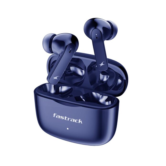 Fastrack Fpods FE100|BT5.4 TWS in Ear Earbuds, 40Hrs Playtime, 13mm Extra Deep Bass Drivers, Dual Mic ENC for Crystal Clear Calls, Low Latency Gaming Mode Upto 60ms - 120 Mins in 10 Mins