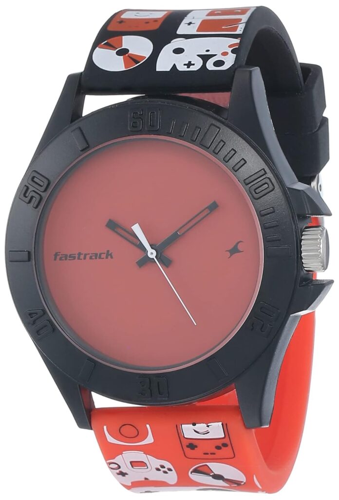 Fastrack Silicone Analog Red Dial & Band Unisex-Adult Watch-68013Pp02