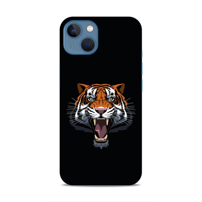 LETAPS Printed Mobile Back Hard Case Cover for iPhone 13 (Tiger, Animal Lover, Black Love, Royal - 8342 A)