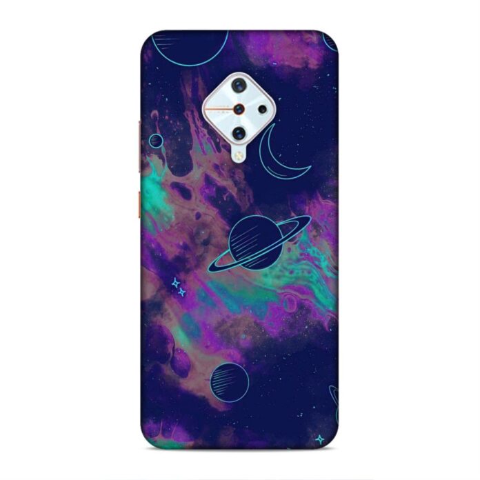 LETAPS® Back Cover for Vivo S1 Pro Printed Mobile Cover (Multicolour) (Universe, Sky, Planets, Moon - 1936)