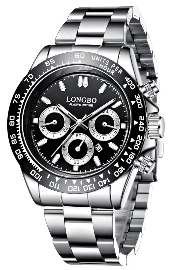 LONGBO Analog Business Casual Stainless Steel Decorative Subdials Watch for Men