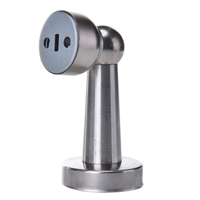 Nixnine Stainless Steel Magnetic Door Stopper Door Catcher, Door Magnet Holder for Home, Office, Door Magnet, Silver, (8cm x 4cm x 4cm x 3cm) Pack of 1