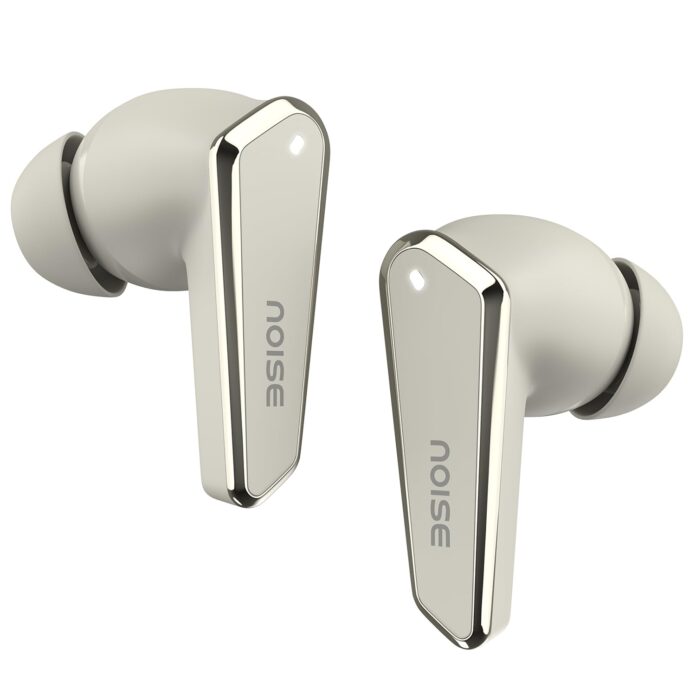 Noise Buds N1 in-Ear Truly Wireless Earbuds with Chrome Finish, 40H of Playtime, Quad Mic with ENC, Ultra Low Latency(up to 40 ms), Instacharge(10 min=120 min), BT v5.3(Calm Beige)