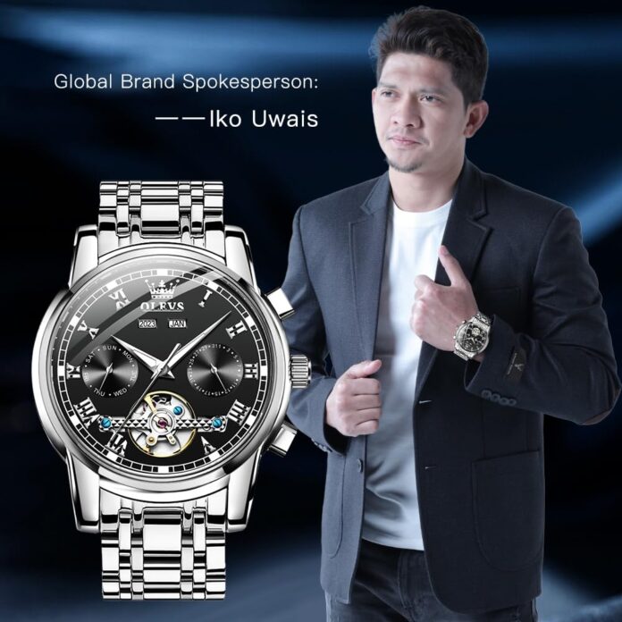 OLEVS Automatic Watch for Men Self Winding Mechanical Luxury Business Stainless Steel Multi Calendar Waterproof Luminous Wrist Watches