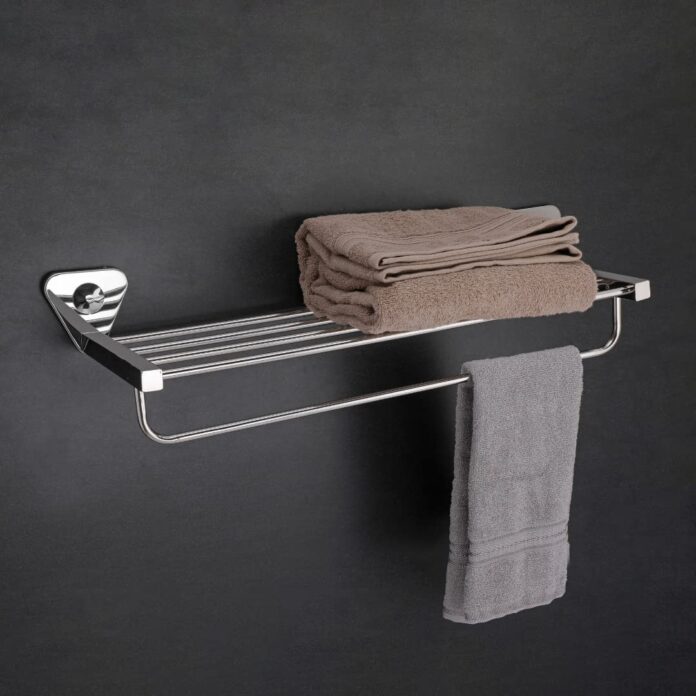 Ochron Stainless Steel Bathroom Rack/Towel Holder/Towel Rack/Wall Rack. Wall Mounted and Heavy Duty Bathroom Accessories. Set of 1. (201)