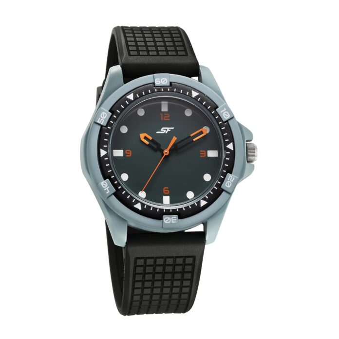 SF Sporty Grey Dial Polyurethane Strap Watch for Men-7930PP24W