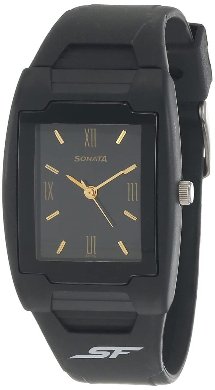 Sonata Super Fibre Analog Black Dial Men's Watch -NM7920PP13 / NL7920PP13/NP7920PP13