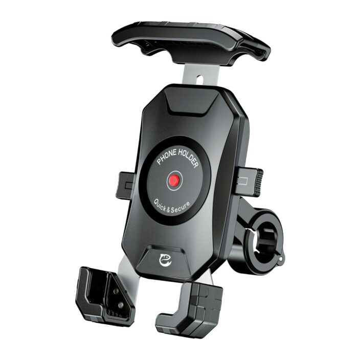 YELLOWFIN Quick Release Y-Grip Waterproof Bike | Motorcycle | Scooter | Cycle | Bicycle Mobile Phone Holder Mount | 360° Rotation | for Maps and GPS Navigation(M14C-1 Black)