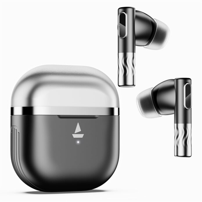 boAt Nirvana Zenith Truly Wireless in Ear Ear Buds w/Dolby Audio, 50dB ANC, Adaptive EQ Powered by Mimi, 6-Mic AI-ENx™, 50 Hrs. Playback & Hearables App Support(Mystique Black)