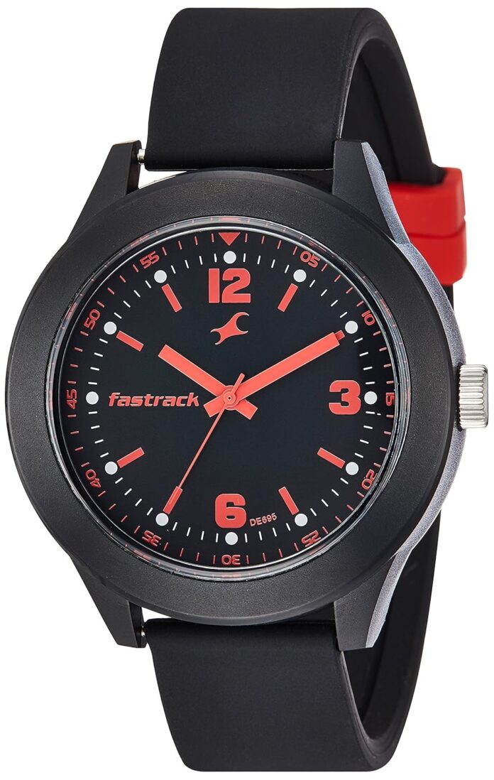 Fastrack Analog Black Dial Unisex Plastic Watch-NG38003PP05W / NG38003PP05W