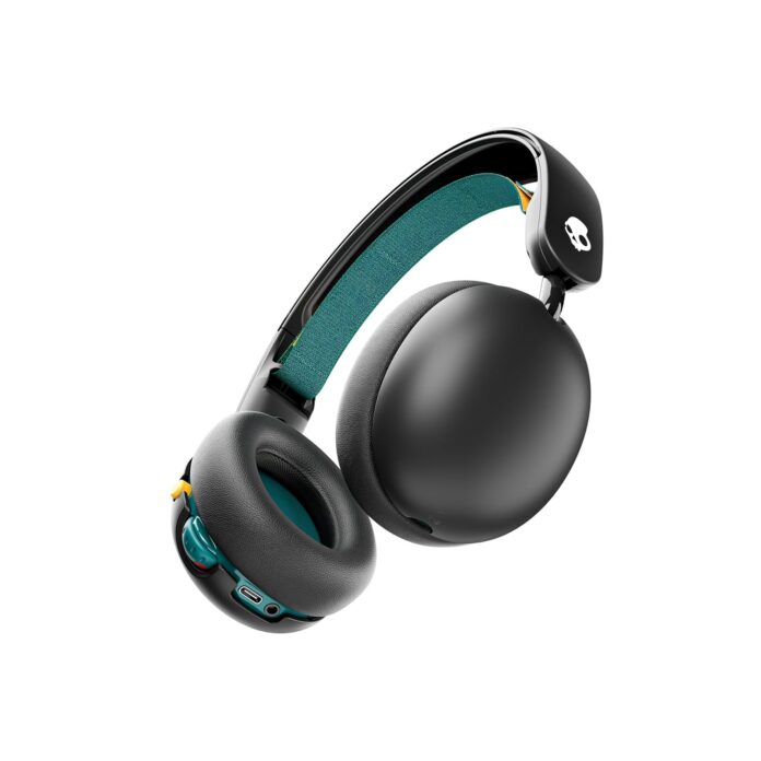 Skullcandy Grom Over-Ear Wireless Headphones for Kids, Volume-Limiting to 85dB + 45Hr Playtime + Rapid Charge Override Function, Adjustable Headband Strap & Collapsible Design- Black