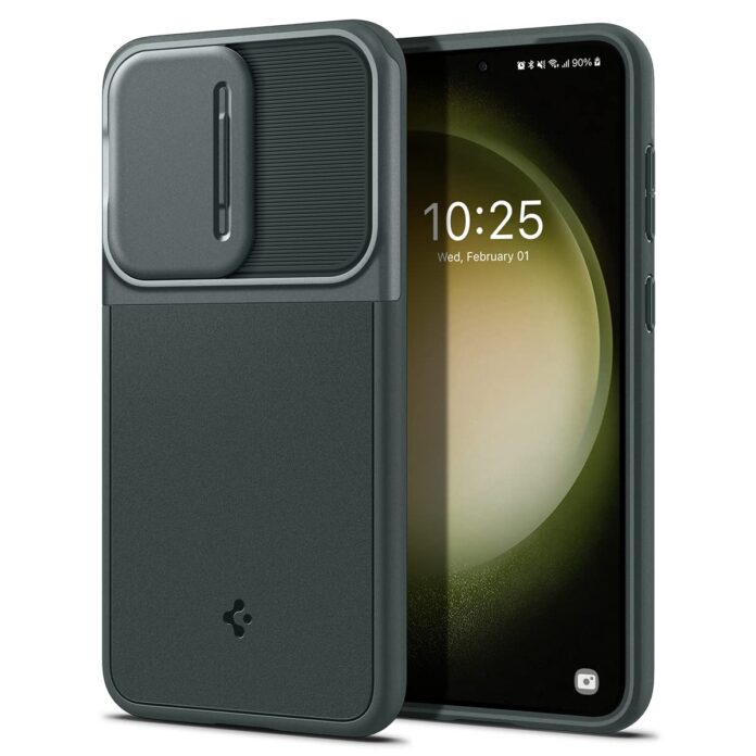 Spigen Optik Armor Back Cover Case Compatible with Galaxy S23 (TPU + Poly Carbonate | Abyss Green)