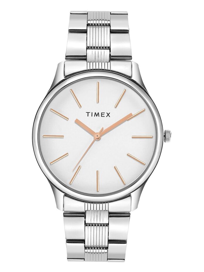 TIMEX 3 Hands Men Analog White Dial Coloured Quartz Watch, Round Dial with 40 mm Case Width - TWTG73SMU02