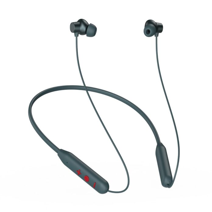 pTron Newly Launched Tangent Eon BT v5.3 Wireless in-Ear Neckband, TruTalk AI-ENC for Clear Calls, 13mm Dynamic Driver, Deep Bass, Type-C Fast Charging, Dual Pairing, Voice Assistant & IPX5 (Grey)