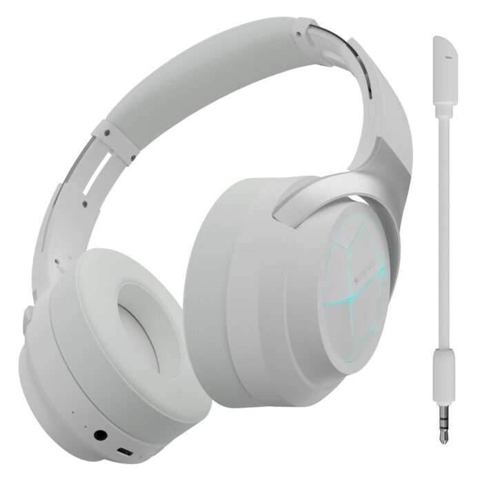 ZEBRONICS Envy 2, Wireless Over Ear Headphone, ENC, Upto 65* Hours Playback, Gaming Mode, Dual Pairing, Bluetooth v5.3, AUX, Call Function, Voice Assistant, Foldable Design, Detachable Mic (White)