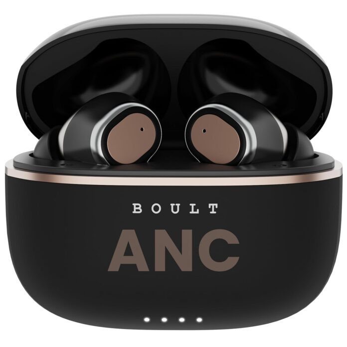 Boult Audio Z40 Ultra Truly Wireless in Ear Earbuds with 32dB Active Noise Cancellation, 100H Playtime, Dual Device Pairing, Quad Mic ENC, 45ms Low Latency, Metallic Finish ANC Ear Buds (Jet Black)