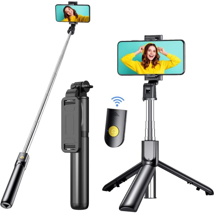 Action Pro Selfie Stick with Tripod Stand,3 in1 Multifunctional Design, Selfie, Vlogging & Photo Shoot, Selfie Stick with Bluetooth Remote