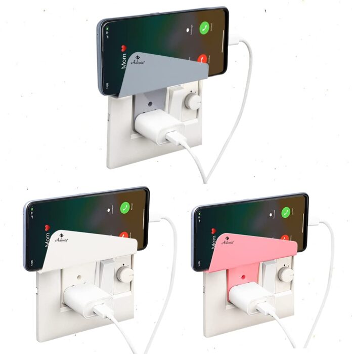 Adoniz Secure Mobile Phone Charging Stand Holder, Mobile Holder for Wall, for Home/Office/Travel Suits All Smartphones