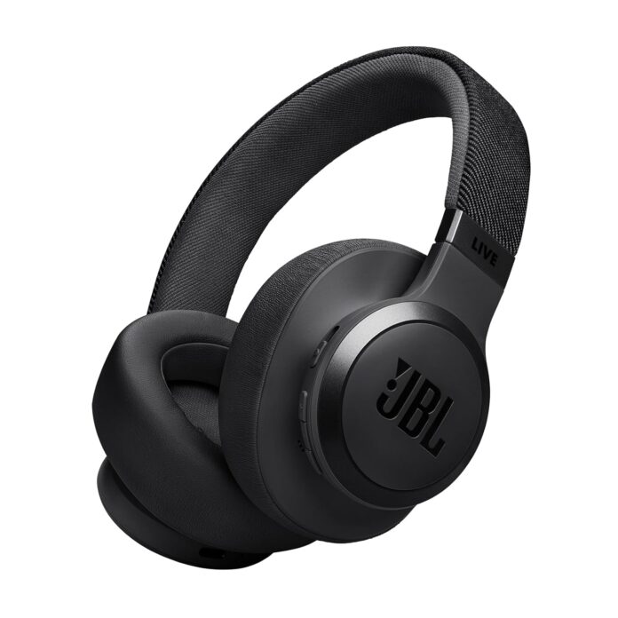 JBL Live 770NC True Adaptive Noise Cancellation Headphones Wireless Over Ear, Spatial Sound, 65Hrs Playtime, Speed Charge, Multipoint Connect and Personi-Fi 2.0, BT 5.3, Google Fast Pair, Alexa, Black