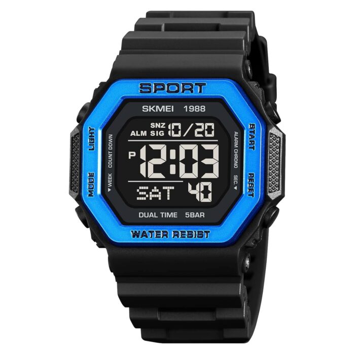 SKMEI Men's Top Brands Digital Mens Waterproof Electronic WristWatches Fashion PU Band Sports Watch relogio Masculino Sport Watch Men